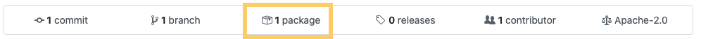 Der Packages-Tab in unserem GitHub-Repository